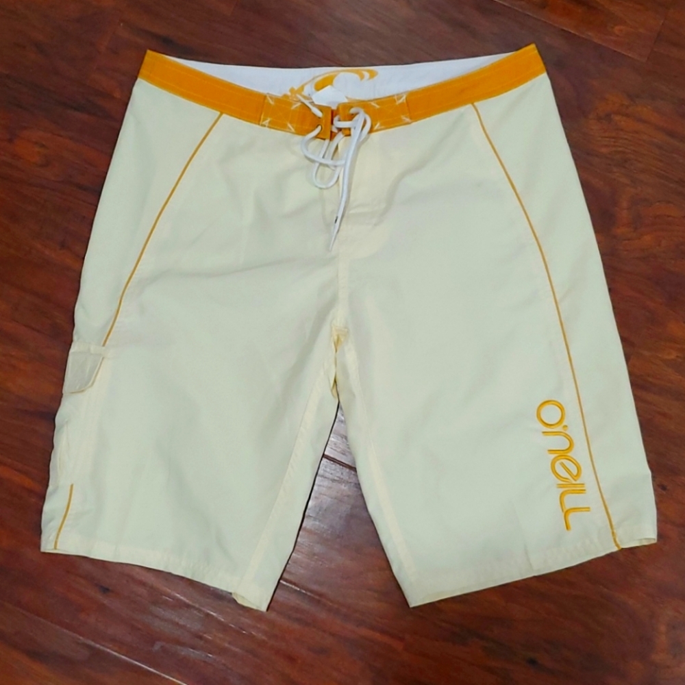 Yellow O'Neill swim shorts